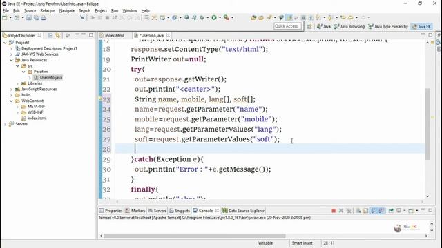 getParameter and getParameterValues | servlet and jsp tutorial for beginners смотреть онлайн