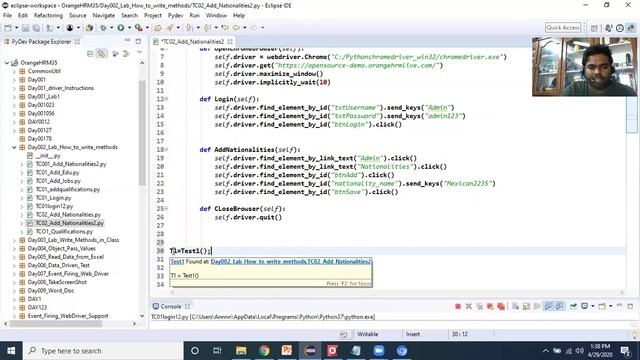How to write methods in a class in Selenium Python by Selenium Sudhakar смотреть онлайн