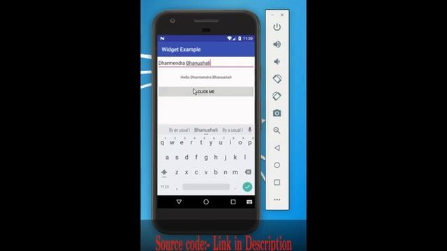 TextView,EditText,Button example Using Kotlin in Android смотреть онлайн
