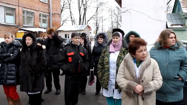 Пикет сотрудников Ломоносовской больницы.avi смотреть онлайн