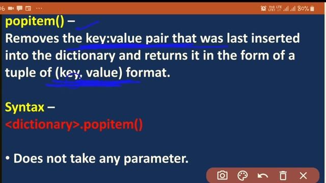 pop() popitem() clear() & del statement - Functions to delete key: value pairs from a dictionary смотреть онлайн
