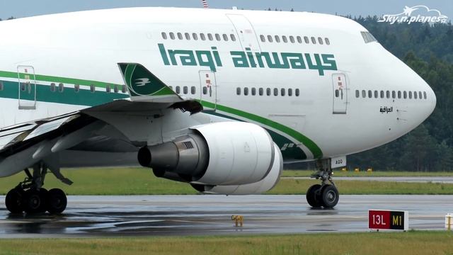 Вылет королевы небес Boeing-747 YI-AQQ Iraqi Airways из Минска. (UMMS 14.07.21)