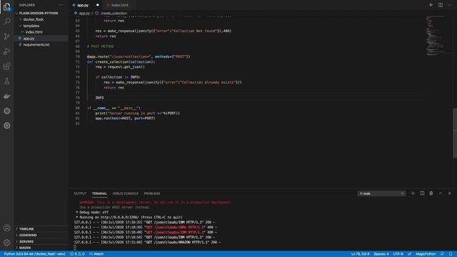 Learning - Service with 8 endpoints with Python & Flask in Docker Container смотреть онлайн
