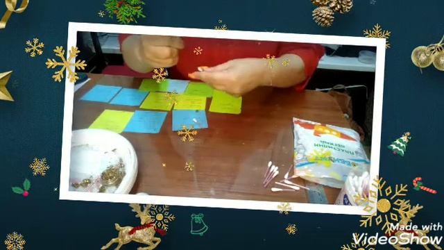 Стрекоза. Шарик на ёлку из ватных палочек