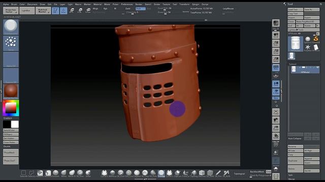 Monty Python's Black Knight helmet Part 3 of 3 ( Texturing ) смотреть онлайн