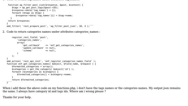 Wordpress: How to get post with associated categories and tags names instead of ids with rest api? смотреть онлайн