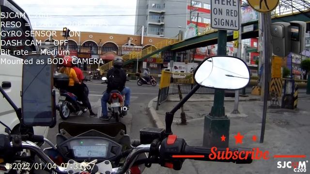 SJCAM C200 Video Test @1280 X 720P 60FPS Bit Med / Road Test / Body Camera / Stabilization V.2