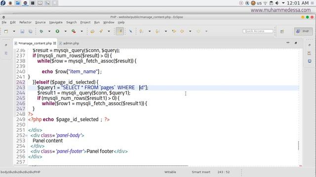 18 PHP & MySQL CMS Showing pages content with bootstrap Panel using database смотреть онлайн