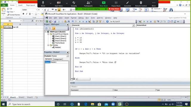 Excel VBA IF ELSE смотреть онлайн