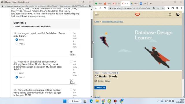Section 5 Quiz Database Desain Oracle Academy @KuliahITN смотреть онлайн