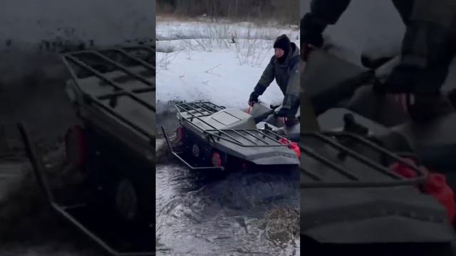 Квадроцикл-бигфут найдет болото даже зимой. #болотоход #азимут смотреть онлайн