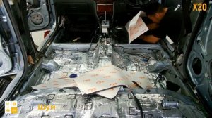 Шумоизоляция пола с арками Toyota Allion в уровне Премиум. АвтоШум.