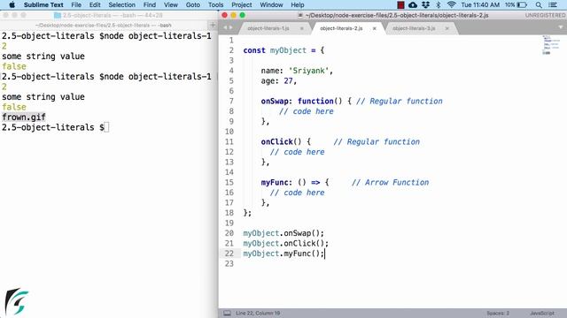 Object Literals in Modern JavaScript. ES6 Node.js Tutorials #2.5 смотреть онлайн