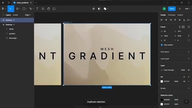 Figma tutorial - How to create Mesh Gradient in figma | UI/UX design tutorial смотреть онлайн