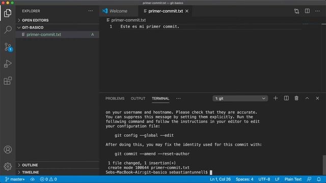Tus primeros pasos con Git - git add y git commit смотреть онлайн