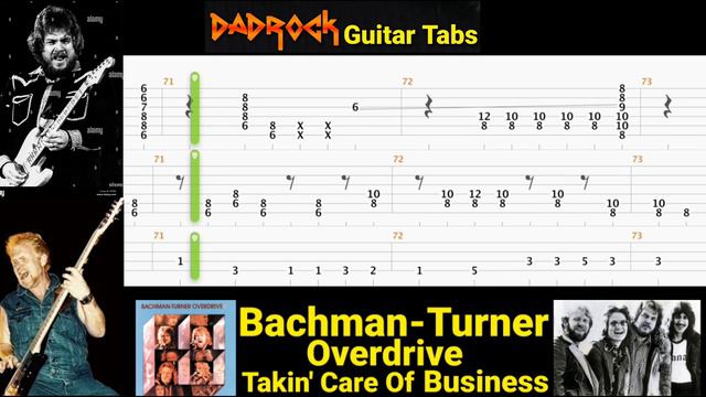 Takin' Care Of Business - Bachman-Turner Overdrive - Guitar + Bass TABS Lesson (Request) смотреть онлайн