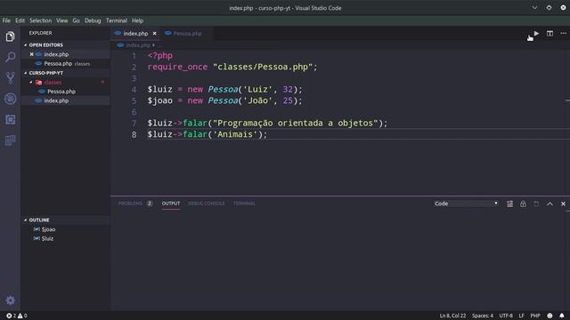 Classes - PHP Orientado a Objetos - Aula 34 смотреть онлайн