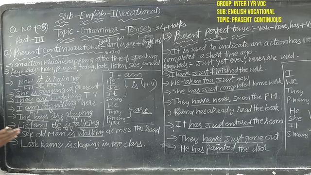 INTER I YR VOC ENGLISH: PRESENT CONTINUOUS TENSE (GRAMMAR) смотреть онлайн