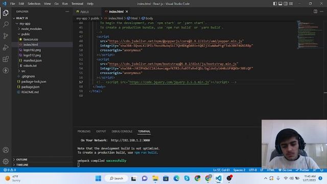 How to import Bootstrap 5 Navbar in React Js || React Js Tutorial #waleedcodes #Ep07 смотреть онлайн
