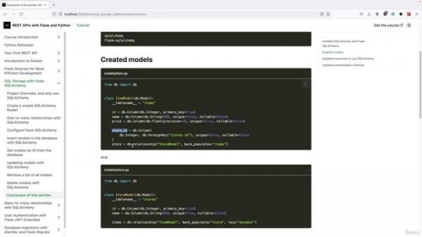 06 - Store data in a SQL - 010 Conclusion of this section