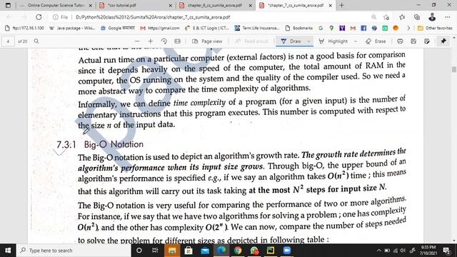 Python class 12 CBSE live lecture on csv module and efficiency of algorithm смотреть онлайн