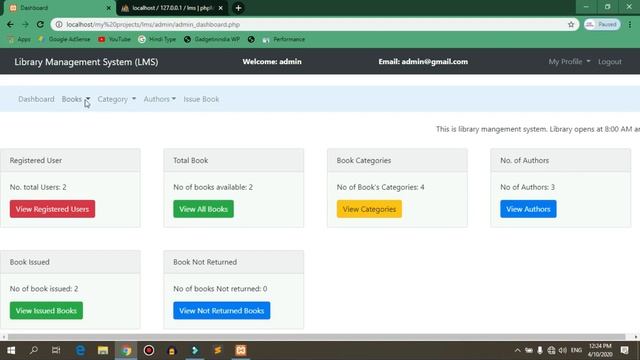 Library Management System Project In PHP And MYSQL in Hindi (Part-01) смотреть онлайн
