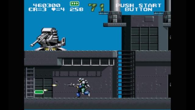 Super Nintendo (Snes) 16-bit Gunforce Battle Fire Engulfed Terror Island Mission 4