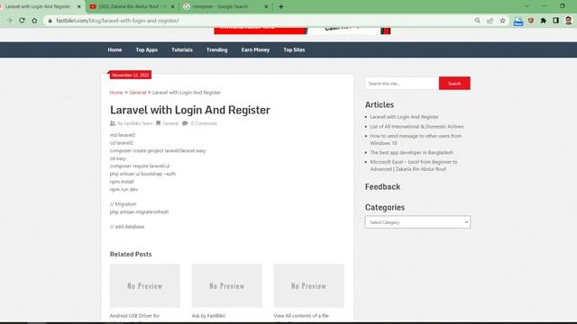 Tutorial on how to install Laravel with Register and Login смотреть онлайн