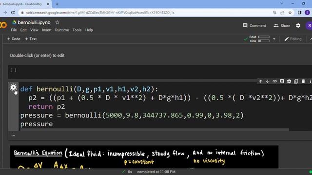 using python to solve bernoulli equation смотреть онлайн