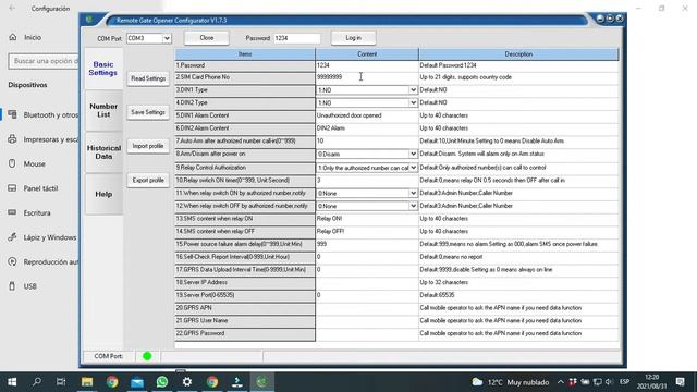 CONFIGURACIÓN RTU5025