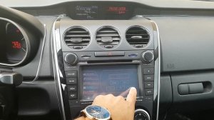 Настройка часов на маленьком дисплее Mazda CX-7 2011 (рестайлинг dvm Phantom)