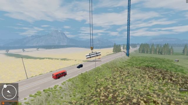 СИЛА ВЕТРА! УРАГАН ОБРУШИЛ КРАН НА ПРЕЗЖУЮ ЧАСТЬ | BeamNG.drive смотреть онлайн