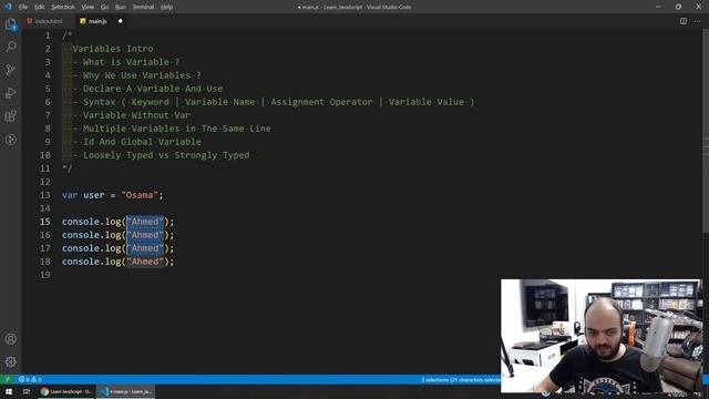 Learn JavaScript In Arabic 2021 - #011 - Variables Introduction смотреть онлайн