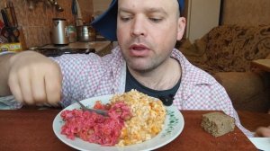 Обжор рис по купечески и винегрет