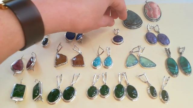 Кулоны и серьги. Серебро. смотреть онлайн