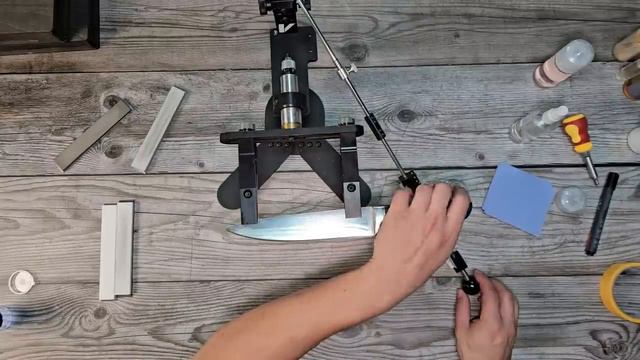 65. Заточка кухонного ножа, с толстым сведением из обычной нержавейки, нашим комплектом абразивов смотреть онлайн