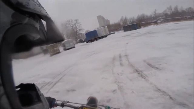 winter ride on pitbike (jmc 125 mx) смотреть онлайн