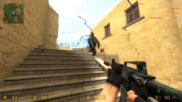 Играем в CSS на сервере Deathmatch смотреть онлайн