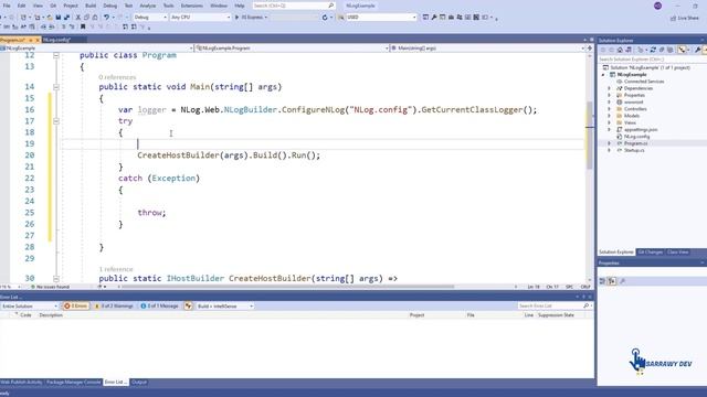 ASP.NET Core - Logging using NLog смотреть онлайн