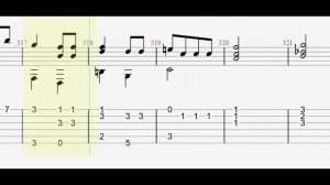 Beethoven: Symphony No 5 in C Minor, Op.67 full tablature/sheet music for solo fingerstyle guitar