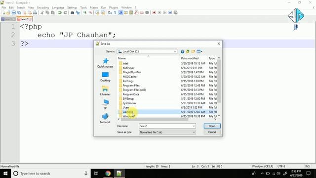 Execute First PHP script using Wamp Server смотреть онлайн