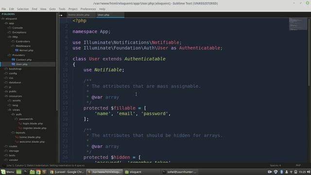 Laravel 5.6 eloquent series part:3 (model & Controller) смотреть онлайн