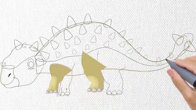 Учимся рисовать. Динозавры. Анкилозавр смотреть онлайн