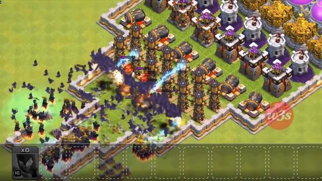 100 Max Night Witch VS 100 Max Inferno Tower Amazing Attack On Clash Of Clans смотреть онлайн