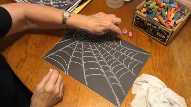 How to Draw a Spider Web with Chalk Pastels смотреть онлайн