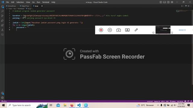 cara membuat Random Password di python смотреть онлайн