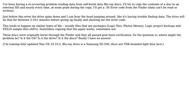 Apple: Finder error -36 when copying from data Blu-ray to HD смотреть онлайн