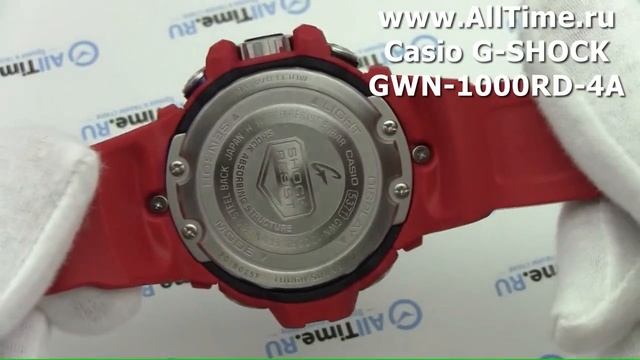 Обзор. Мужские наручные часы Casio G-SHOCK GWN-1000RD-4A с хронографом смотреть онлайн