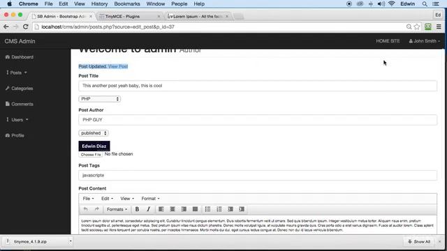 5 Adding Post Update Notification - CMS EXTRA FEATURES - PHP COURSE CMS PROJECT смотреть онлайн