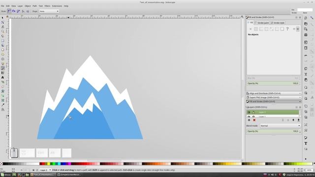 A set of simple mountains. Speed art in Inkscape. смотреть онлайн